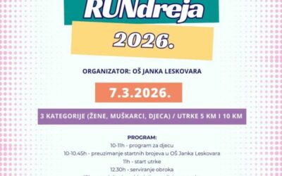 „RUNdreja“ dobro za tebe – trči, dobro za druge – pomogni. Širimo dobro!